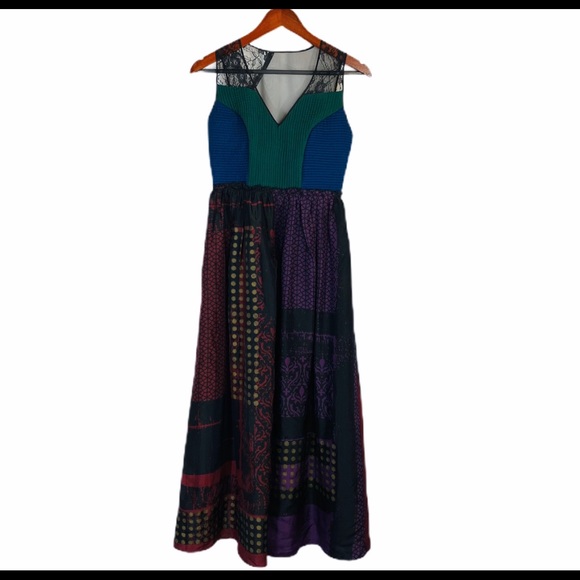 Anthropologie Niki Tlahajan Mixed Print Dress - Picture 3 of 11